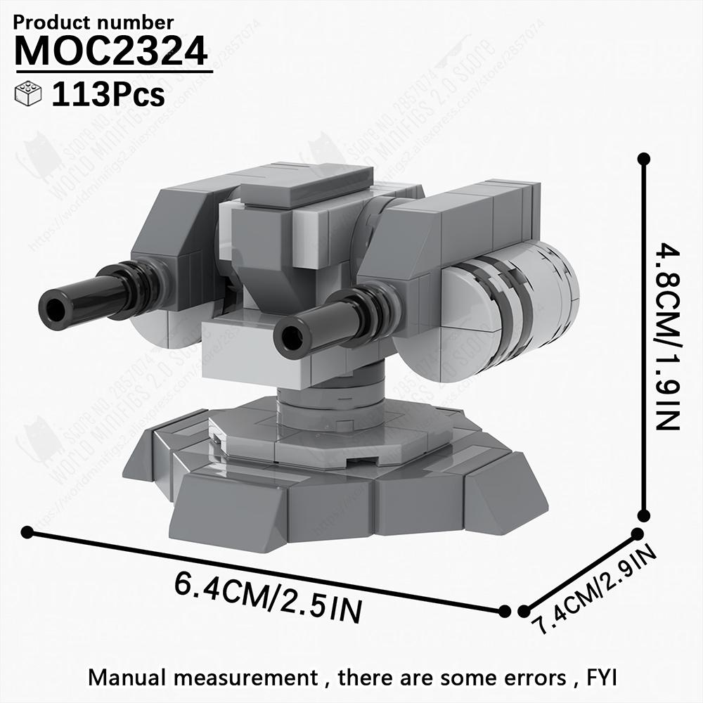 MOOXI Classic Military Space Wars Movie Weapons Gun Cannon Model MOC Bricks DIY Assembled Building Blocks Compatible Figures Toy