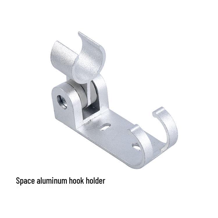 

Алюминиевый держатель для душевой лейки с крючком — съемный аксессуар для ванной комнаты, не требующий гвоздей и отверстий.