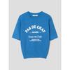 8SECONDS Lettering Round Neck Short Sleeve Pullover Blue (324751Ly8P)