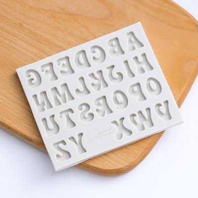 Moule à Gâteau Silicone 3D Lettres Alphabet Chiffres Fondant Sugar Craft Bougie