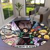 Demon Slayer Kimetsu No Yaiba Round Area Rug Carpet Rug For Living Room Bedroom Sofa Playroom Decor Nonslip Floor Mat