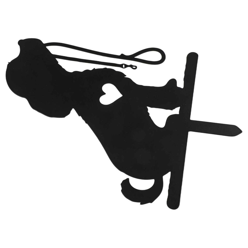 Unique Dog Silhouette Garden Stake Creative Metal Wall Art for Outdoors