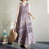 Sleeveless Plus Size Cotton Vintage Floral New In Dresses for Women Casual Loose Long Summer Dress