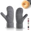 Knit Stretchy Winter Gloves Fleece Lining Snow Gloves High Quality Thermal Gloves  for Women Men