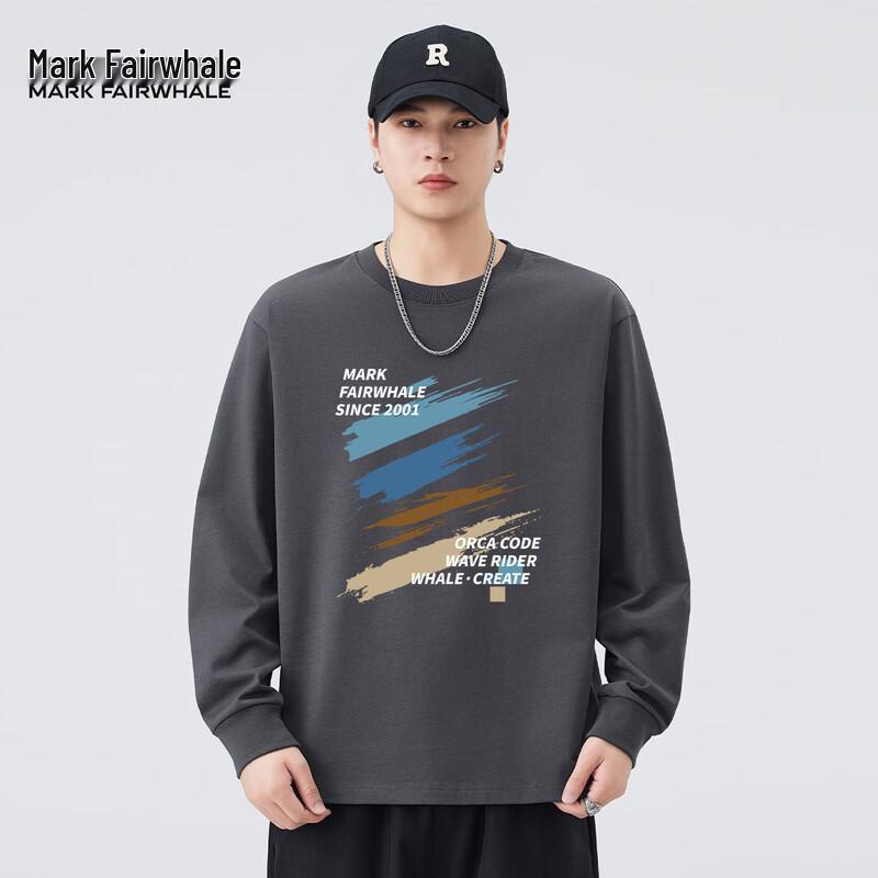 Mark Fairwhale 100% Cotton Men's Long Sleeve Crew Neck T-Shirt