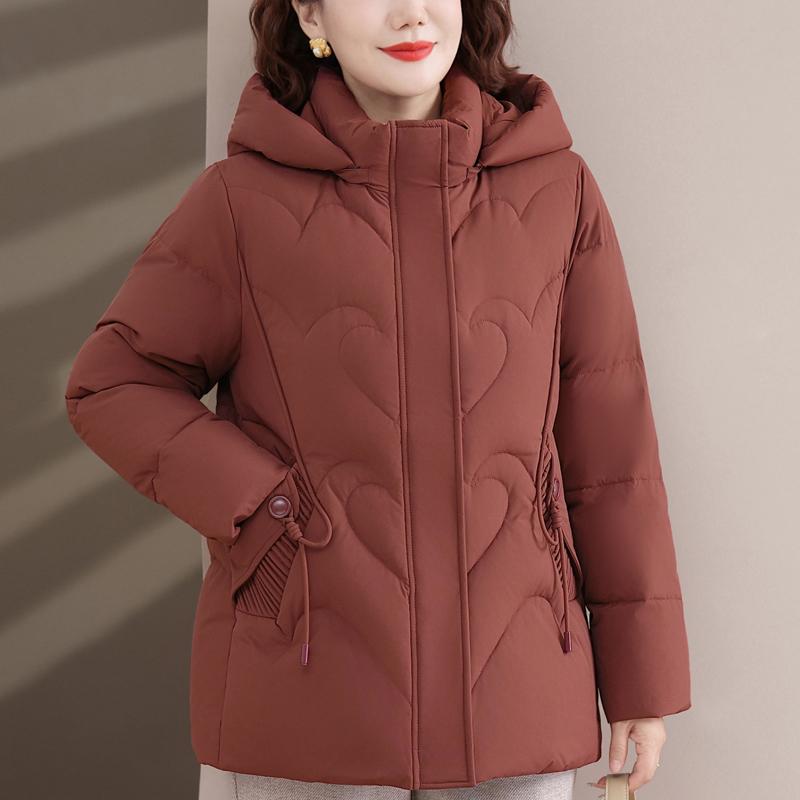 Middle Age Women's Winter Down Jackets Hooded Plus Size Thick Down Coats Woman Outerwears