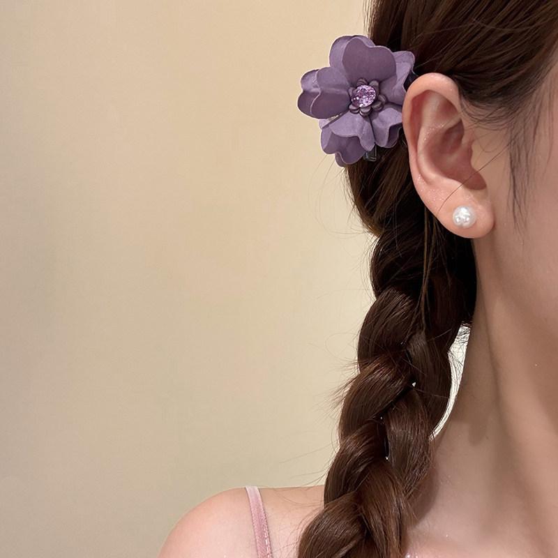 

Fashionable Leopard Print Flower Grip Clip Women Full Back Hair New Shark Style Accessory High-end Feel