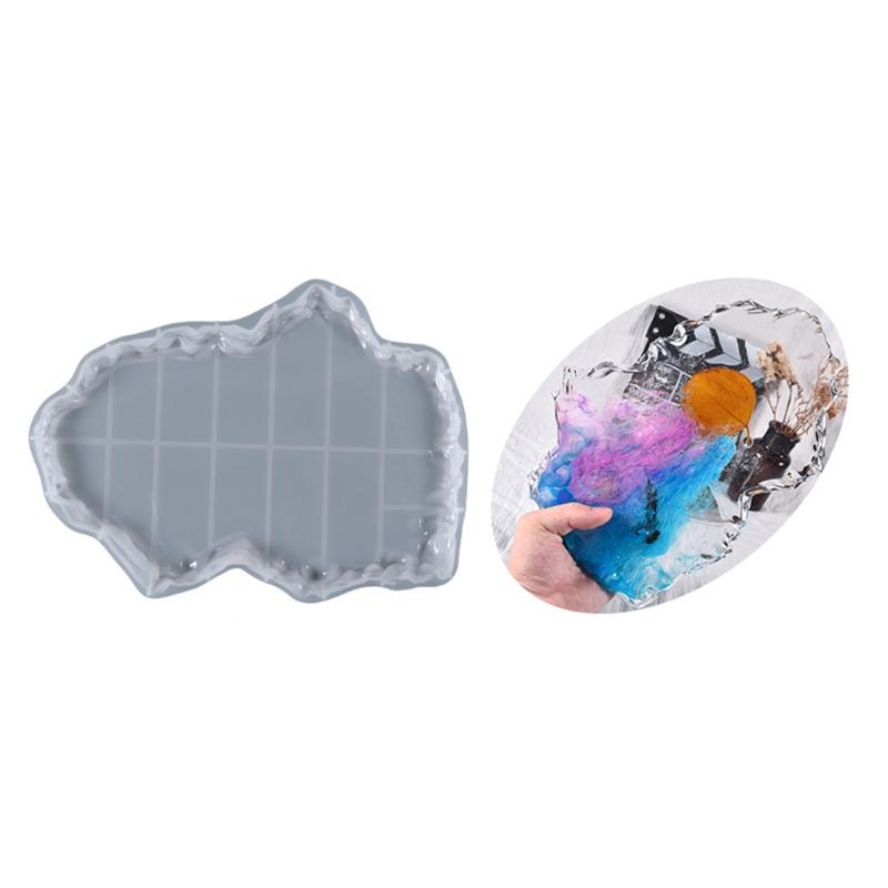 Silicone Tray Mold Silicone Muold for Resin Irregular Shaped Geode Tray Molds for Making Resin Craft  Home Decoration