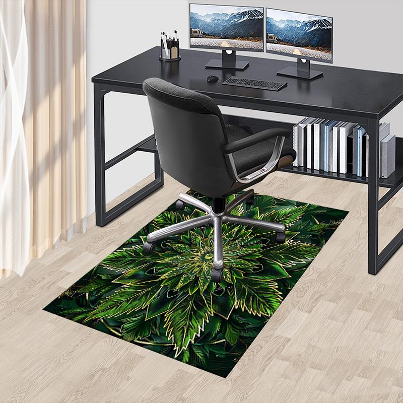 1PC Leaf Pattern Extra Large Non Slip Floor carpet, Office, family, bedroom Large Area Rug Indoor Rugs, Vibrant Colors