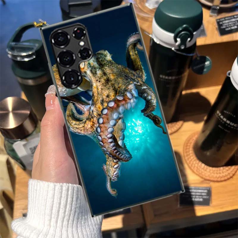 This is a Big Octopus Cases Phone Case for Samsung Galaxy S26 Ultra S25 Edge S24 S23 FE S21 Plus S20 S22 Cover TPU Capa Shell Sh