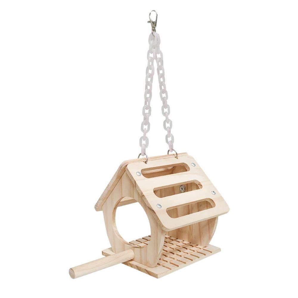 Dual Use Design Bird Hangs Houses Wood Breeding Box Birdhouse Bird Nest Garden