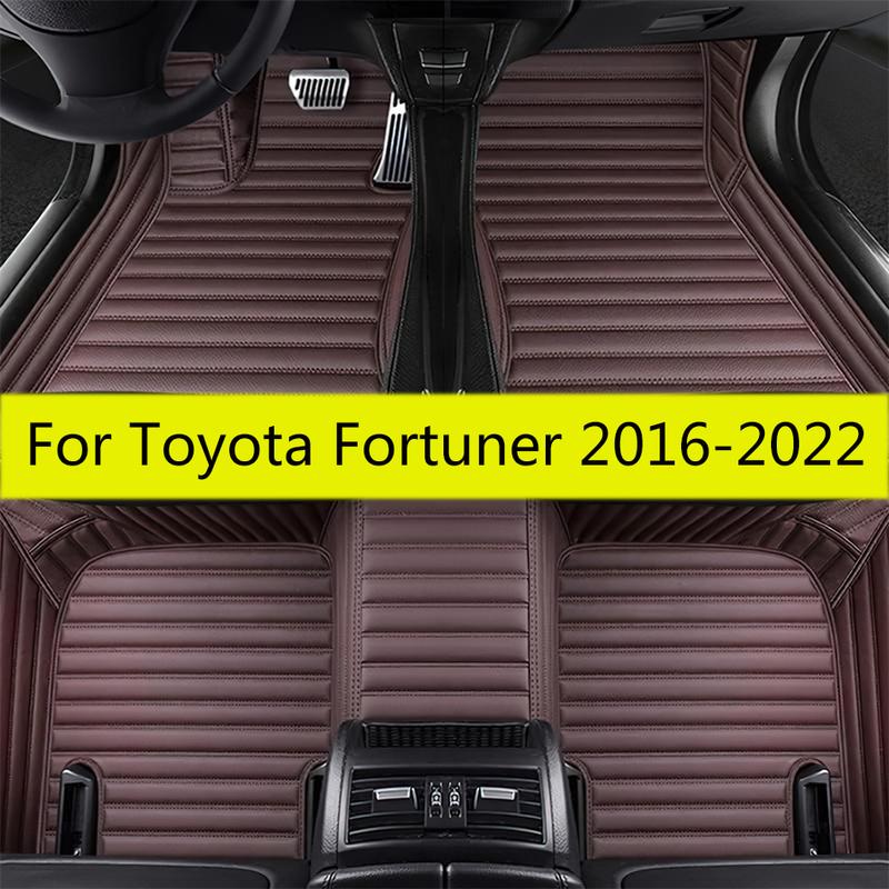 Car Floor Mats For Toyota Fortuner     2018 2017 2016 (5 seats) Auto Accessories Leather Carpet Interior Parts