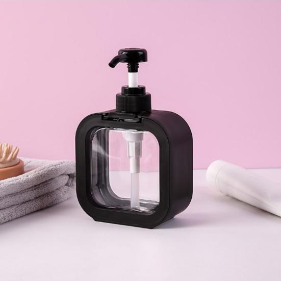 500ML Soap Dispenser Leak-Proof Transparent Large Capacity Travel Dispenser Bottle for Bathroom