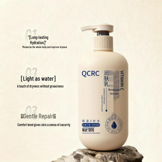 Vitamin C Avocado Body Lotion: Autumn/Winter Moisturizing & Nourishing Cream for Dry, Flaky Skin
