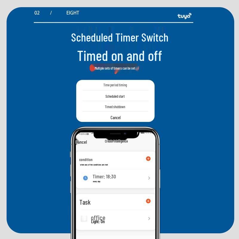 Graffiti WiFi Smart Switch Control Panel with Google, Alexa, Xiaoai, Tmall Integration