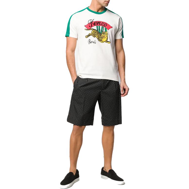KENZO T-Shirts Men's Beige Crew Neck Moderate F955TS0194CE-03