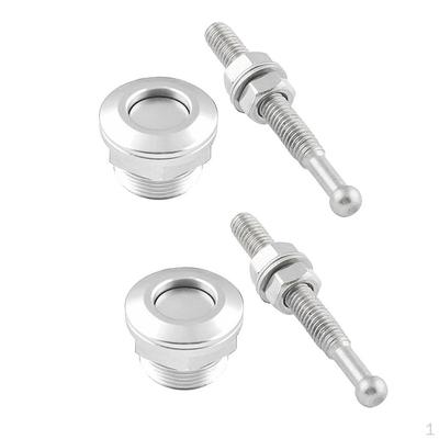 2pc 7/8" / 22mm Push Button Hood Pins Locking Kit Latch