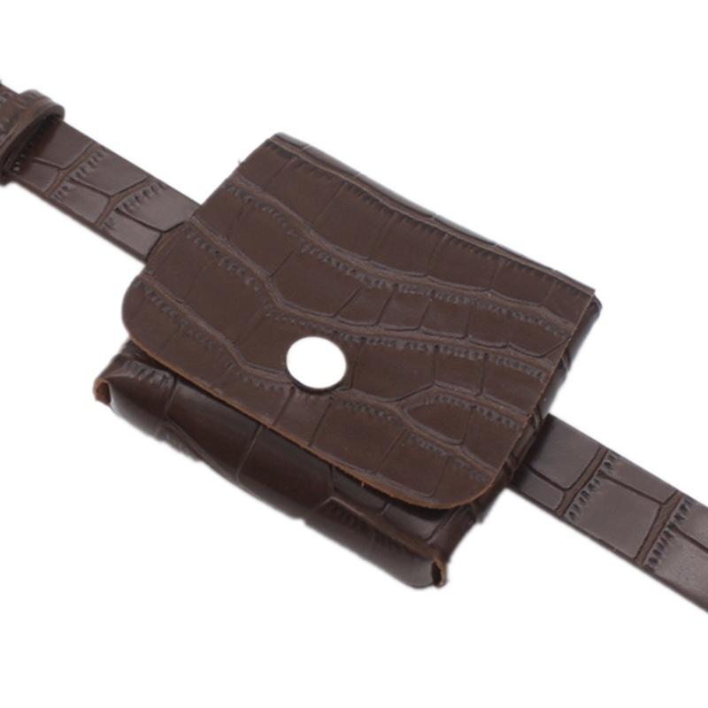 Bag Belt Women'S Waist Bag Crocodile Pattern Decorative Belt Women