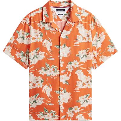 Breathable Comfortable Floral Single-Breasted Short Sleeve Shirt Men Shirts XM07833-SCX