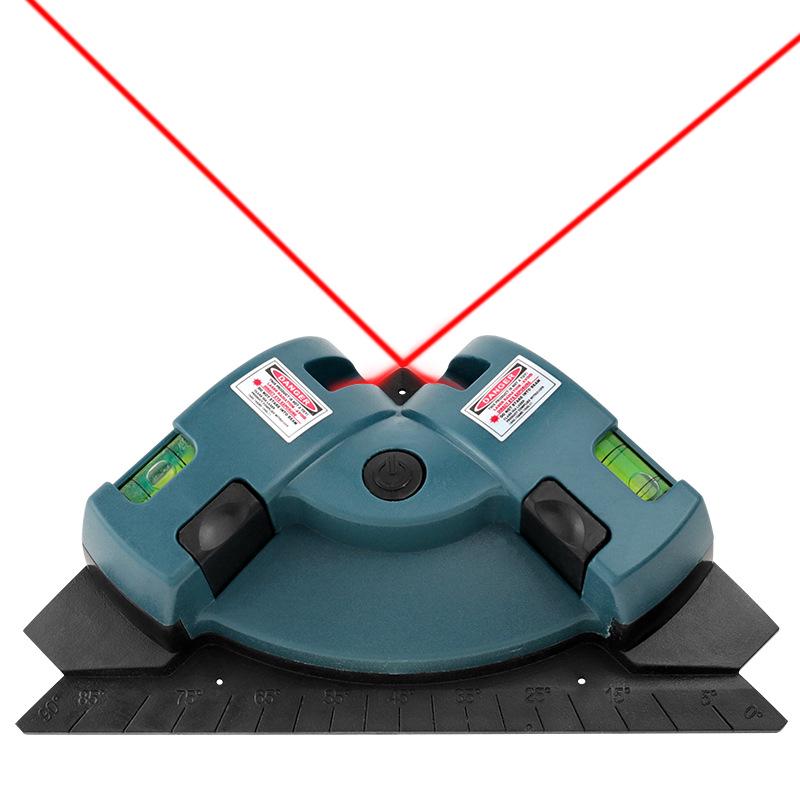 90° Tile Laying Tool: Wall Tile Level, Laser Angle Meter, Right Angle Ground Line Guide