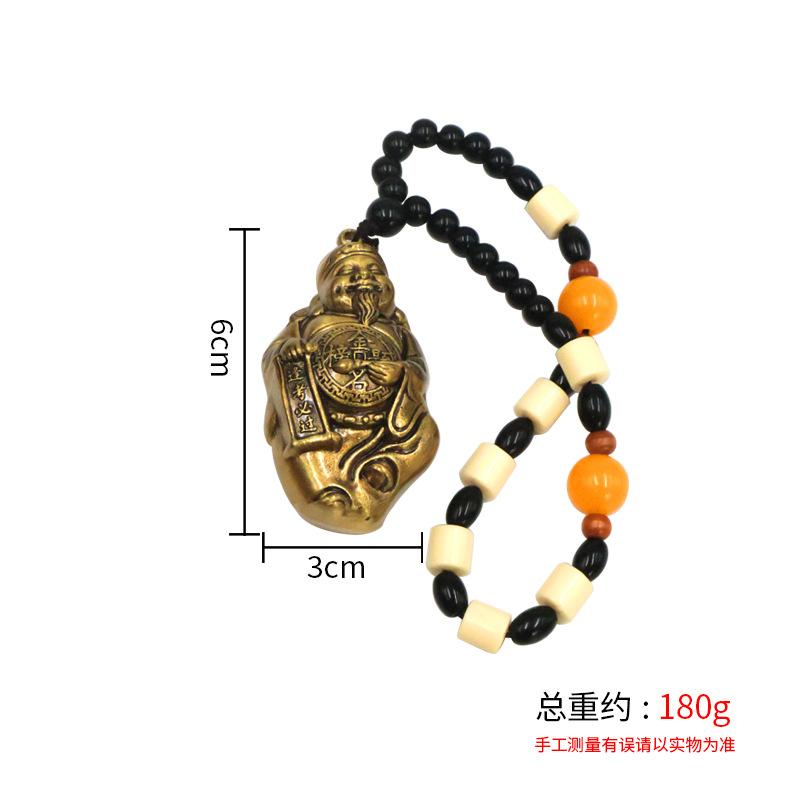 Brass Wen Chang Emperor Statue Handheld Ornament Golden List Name Desktop Decoration Hanging Decoration College Entrance Exam St