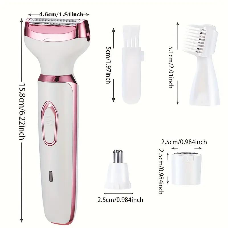 2026 New 4 in 1 Electric Razor for Women Body Hair Trimmer Armpit Bikini Arm Leg Face Mustache Portable Painless Shaver