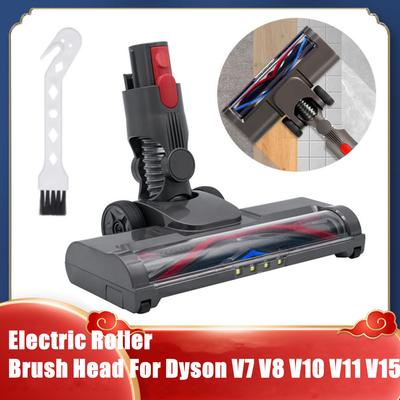 Čisticí hlava s kartáčem na váleček Pro bezdrátový vysavač Dyson V7 V8 V10 V11 V15 Příslušenství s LED světly pro tvrdé podlahy a koberce