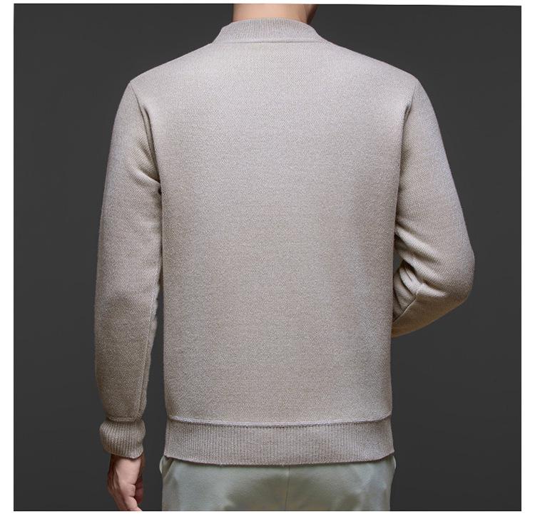 Men's Winter Half-High Collar Thick Mink Velvet Sweater