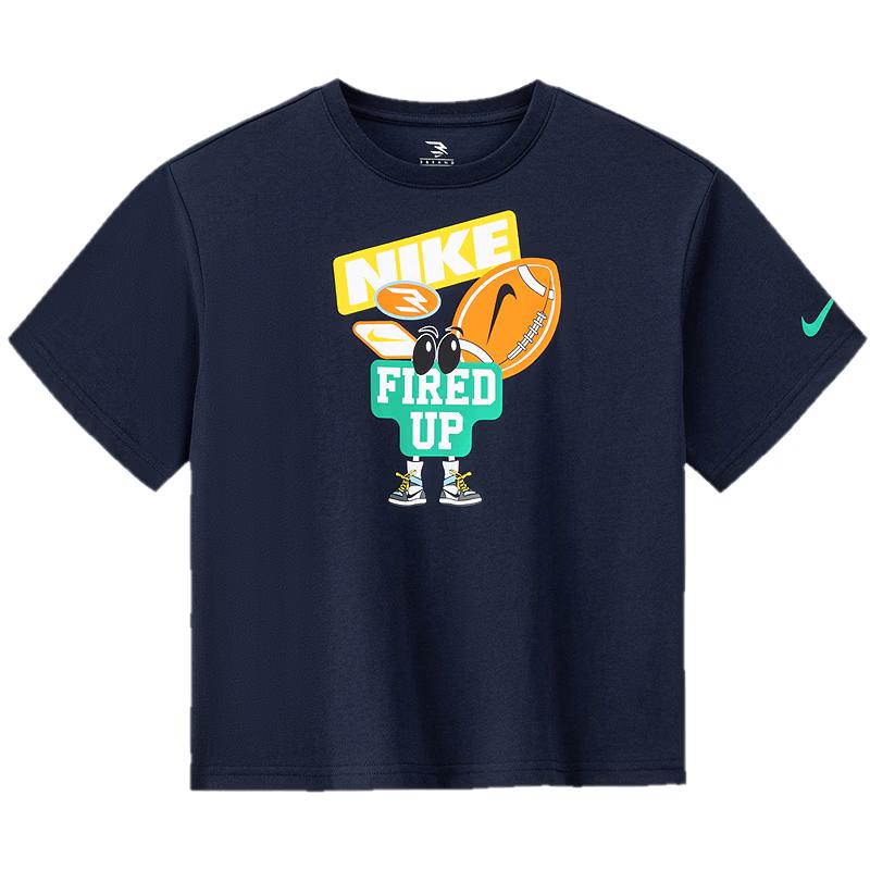 NIKE 3BRAND Детская футболка с коротким рукавом XL темно-синий