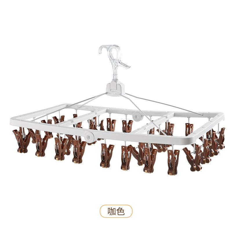 Plastic Sock Drying Rack Multi-Purpose Laundry Clamp Clothesline Holder Home Organization Bedroom Storage Rack for Socks