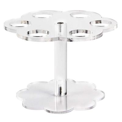 Multipurpose Acrylic Spice Jar Rack With 6Slots Space Saving Round Kitchen Counter Organizers Sturdy Materials Smooth Front