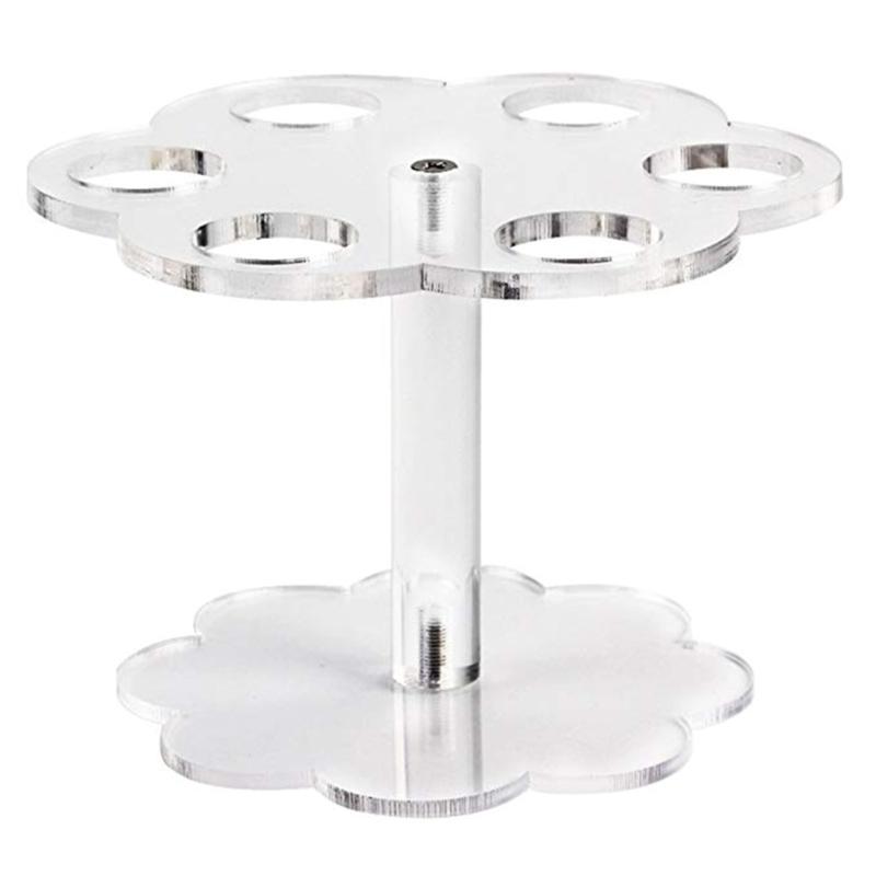 

Multipurpose Acrylic Spice Jar Rack With 6Slots Space Saving Round Kitchen Counter Organizers Sturdy Materials Smooth Front 1