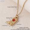 Personality Stainless Steel Gold Plated Drip Oil Star Boots Pendant Necklaces For Women Chain Choker Jewelry Wholesale 1Pcs