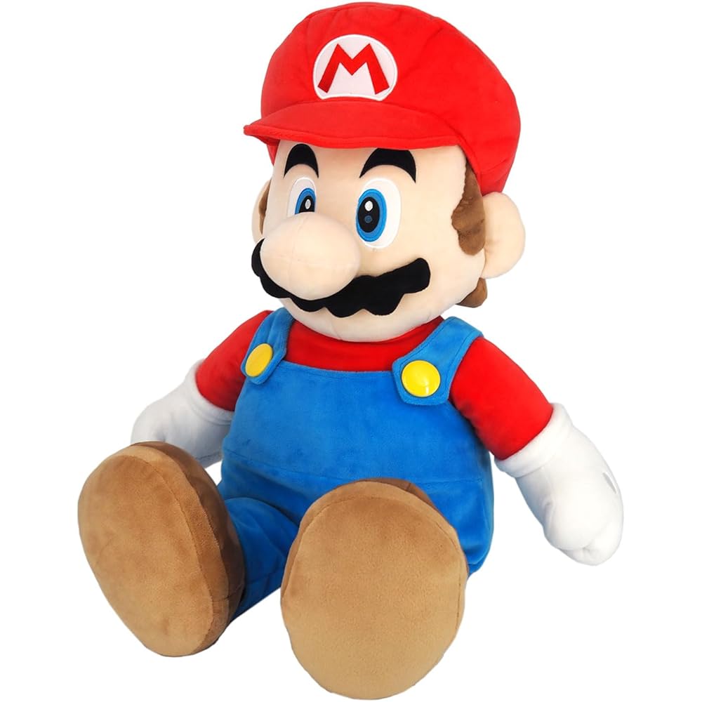Sanei Boeki Super Mario All Star Collection Mario Plush Toy 60cm W33×D25 Soft Stuffed Animal