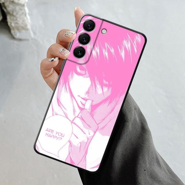 Pink Death Note Light Misa Phone Shell For Samsung Galaxy S23 S22 S21 S20 Fe Ultra S10 S9 S8 Plus Note 20ultra 10plus Case