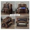CONTACT'S Genuine Leather Sling Shoulder Bags for Men High Quality Messenger Business Bags Durable Men Crossbody Bags for 8.3 Inch Pad