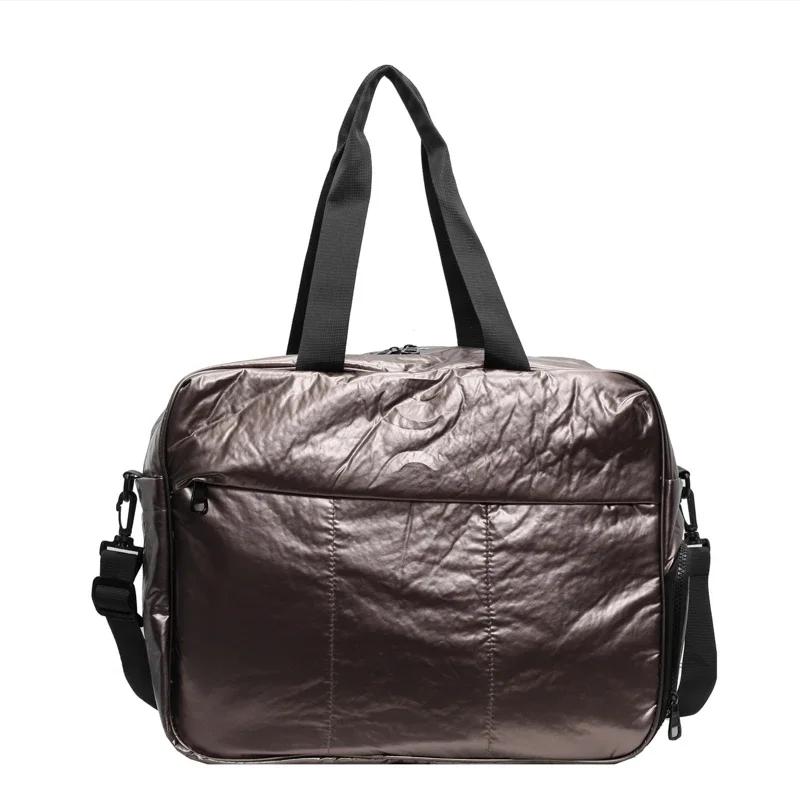 Large capacity solid nylon zipper travel soft versatile crossbody bag high quality simple casual shoulder bag