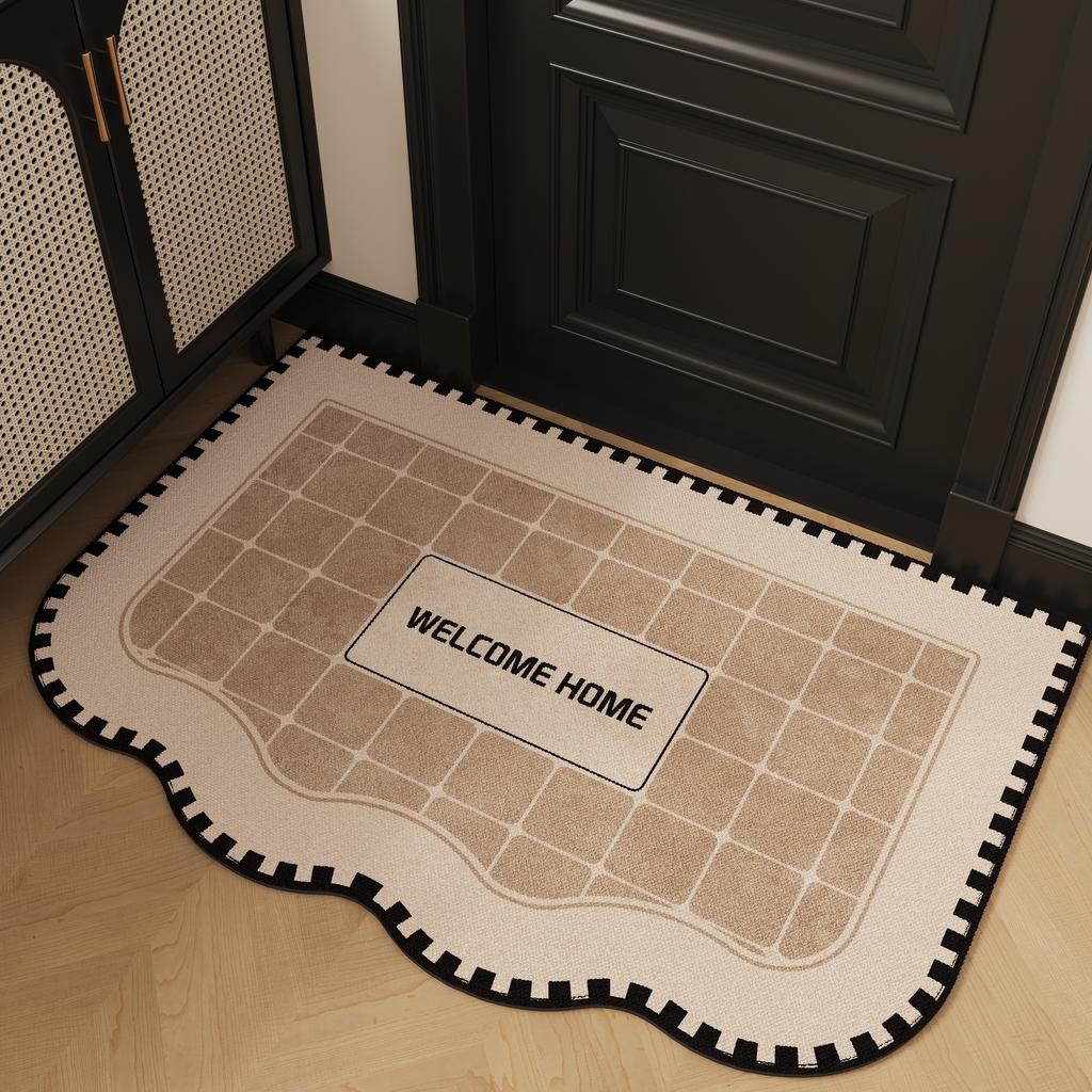 Entrance Carpet Anti-slip Anti-fouling Dirt-resistant Carpet French Minimalist Style Rugs Outdoor Welcoming Home Decoration Mat