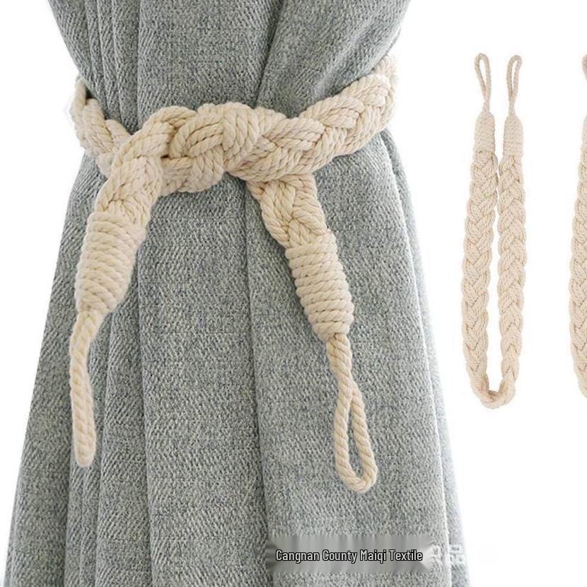 

Handmade Braided Curtain Tiebacks - Modern Minimalist Style