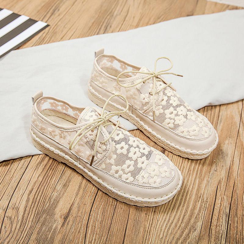 Sommar Casual Lätt Snörning Mesh Andningsbara Skor för Kvinnor Ny Ankomst 2025 Estetiska Bekväma Original I Dam Skor