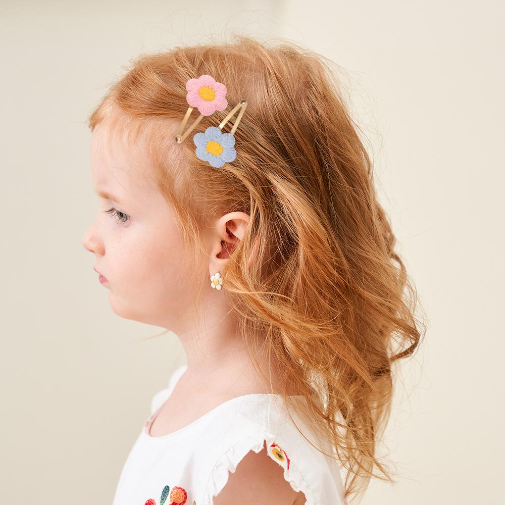 Random 40Pcs Girls Hair Bangs BB Alloy Hairclips Lovely Flower Hairgripes  Boutique Headclips