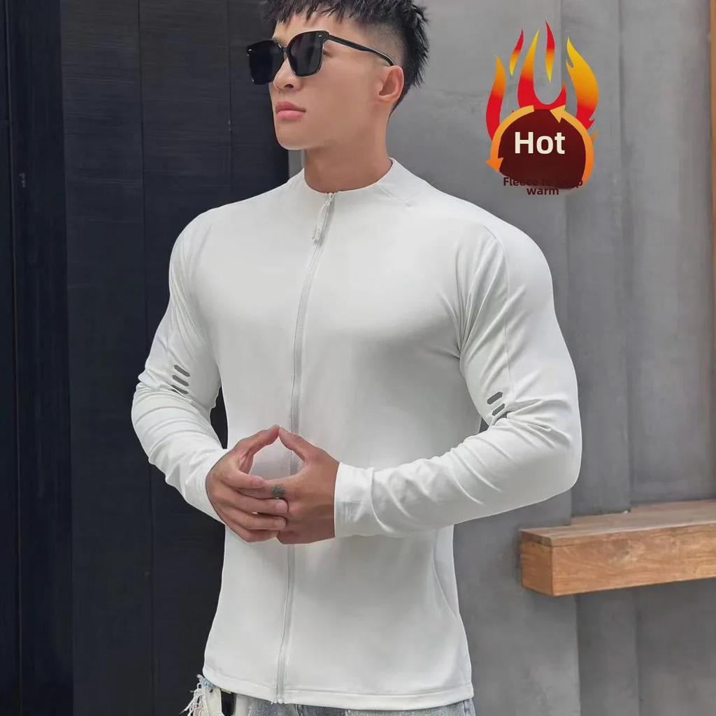 Men's Basketball Training Zipper T-Shirt - Loose Fit, Short Sleeve