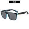 Retro square-frame polarized sunglasses, sports sunglasses for cycling, and stylish outdoor shades for men and women.