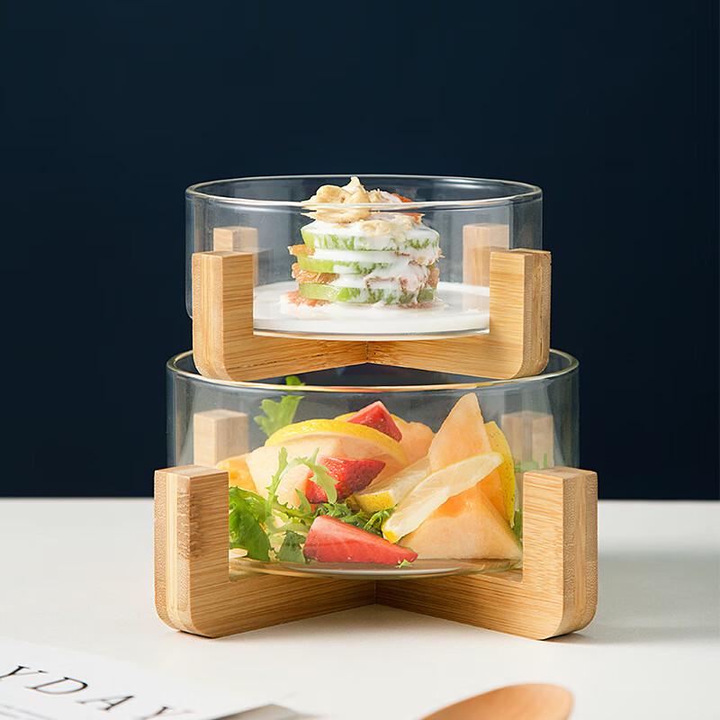 Large Heat-Resistant Glass Fruit Salad Bowl