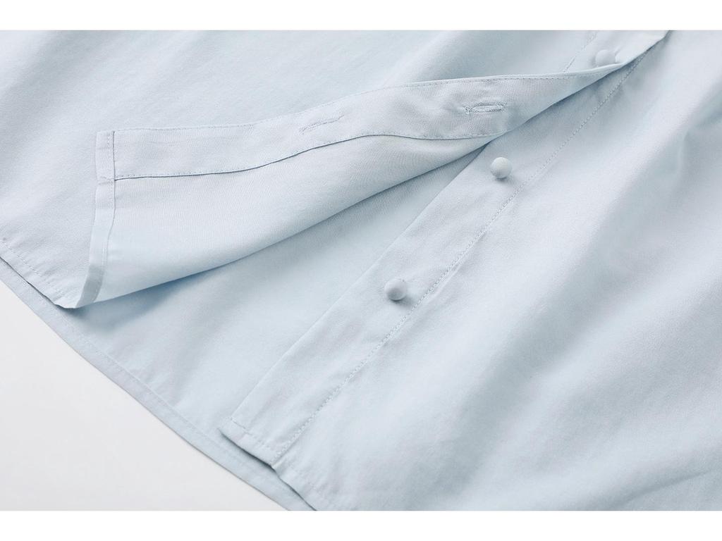 2026 Spring Women's Light Office French Stand Collar Blouse, Regular Shoulder, Small, C96C076A