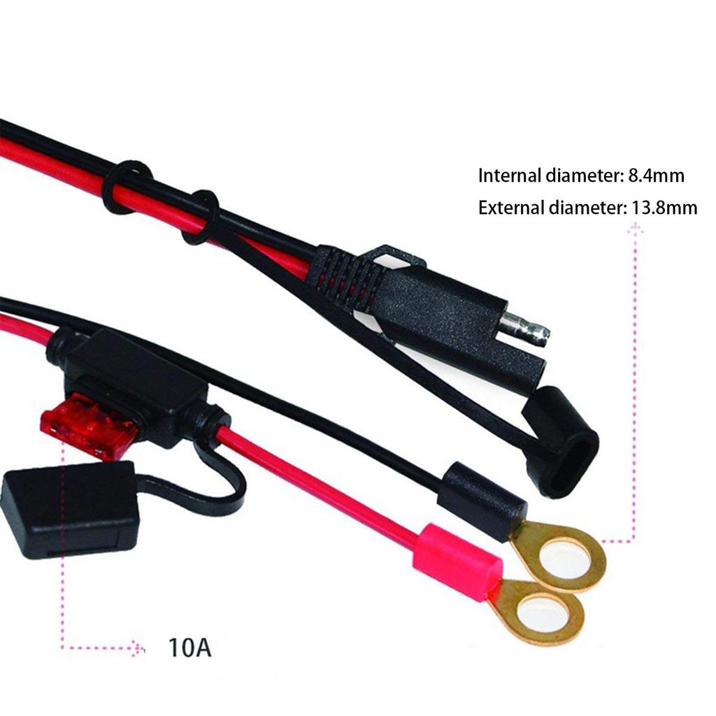 SAE Extension Cable, Bike Charger Cord, Quick Connect Car Charger Cord -