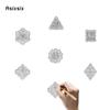 7 Pcs Yellow Blue Flower Metal Dice Solid Metal Polyhedral Dice Set Suitable for Role-Playing RPG  Board Game  Role-Playing RPG