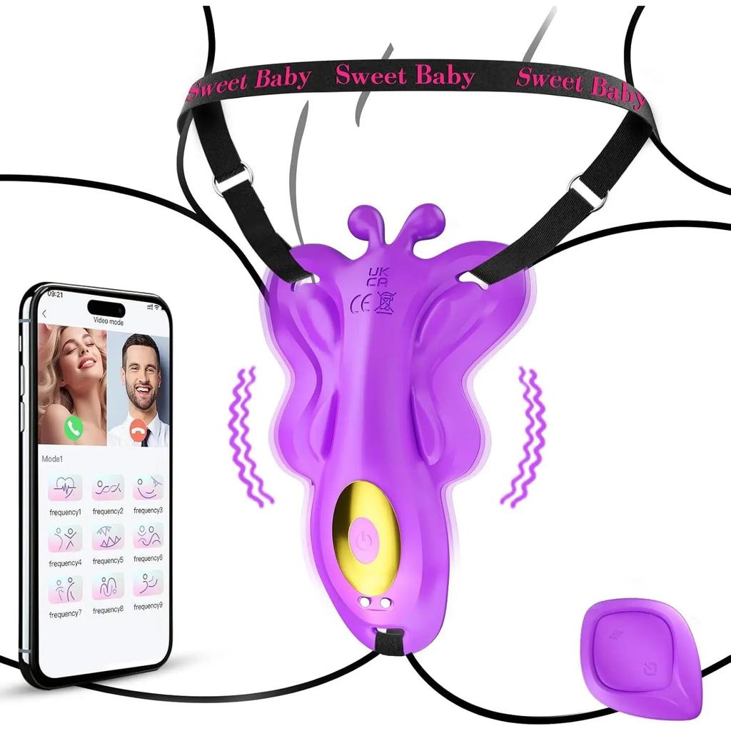APP Control Butterfly Vibrator Panty Vibrators with 9 Vibration Modes Clitoris Stimulator Female Masturbation Sex Toy for Women