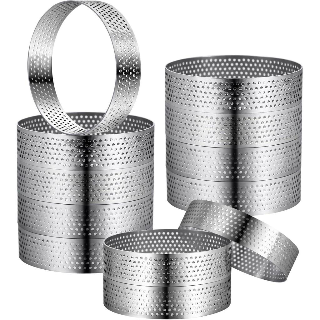 Stainless Steel French Perforated Tart and Cake Mousse Ring