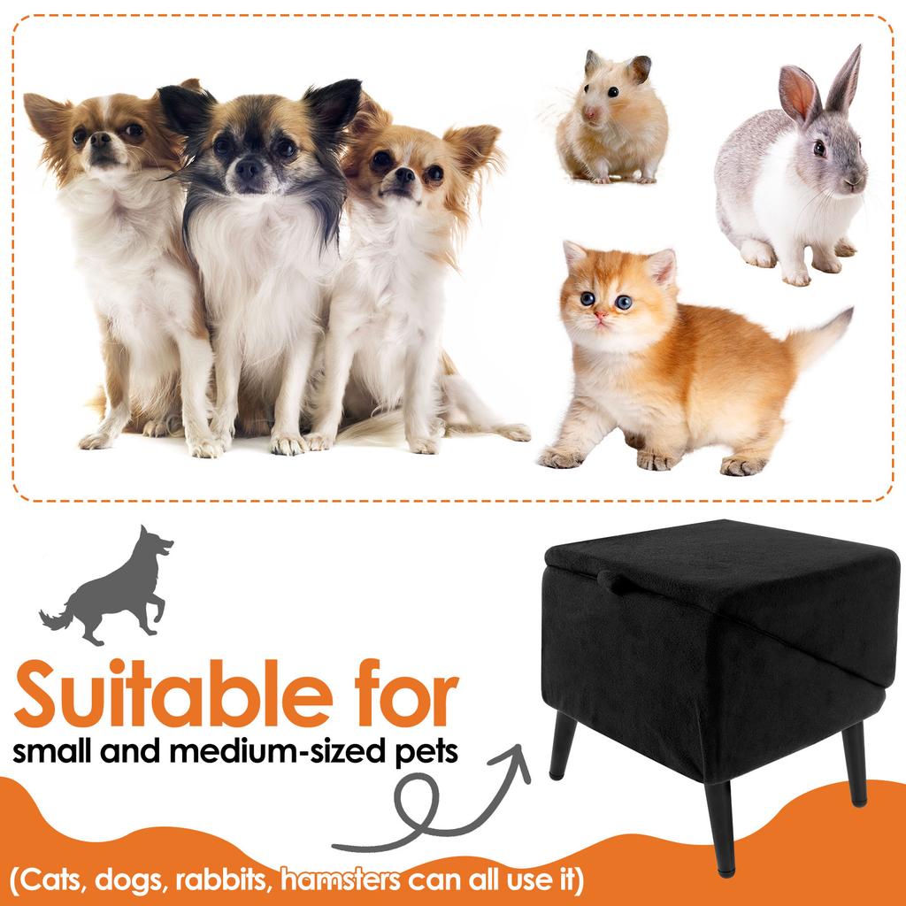 Reusable Split Ottoman Dog Ramp Folding Dog Ramp Ottoman Multifunctional Lightweight Pet Step for Home Bed Sofa Couch Car